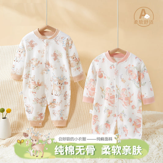 Großhandel EXW-Preise Baby Baumwolle Langarm Strampler Neugeborenen Schlafanzug Säuglings-Strampler OEM