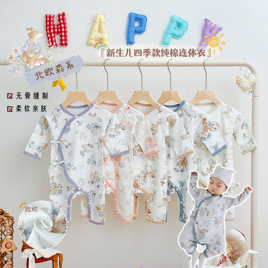 Großhandel EXW-Preise Baby Kimono Strampler Baumwolle Langarm Neugeborenen Seitenband Strampler OEM