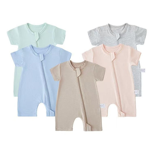 Wholesale EXW Prices Bamboo Fiber Baby Bodysuit Unisex – Newborn Summer Lightweight Infant Romper A-Class Onesie Supplier