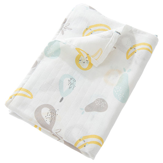 Wholesale EXW Prices Bamboo Cotton Baby Blanket 110x110cm Muslin Swaddle Receiving Blanket Newborn Wrap Supplier