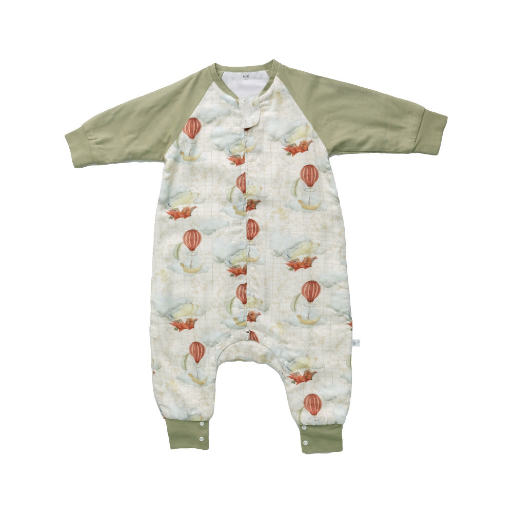 Infant and toddler four- or six-layer bamboo cotton gauze children's sleeping bag, spring and autumn style, anti-kick blanket for older children, all-season baby sleeping bag