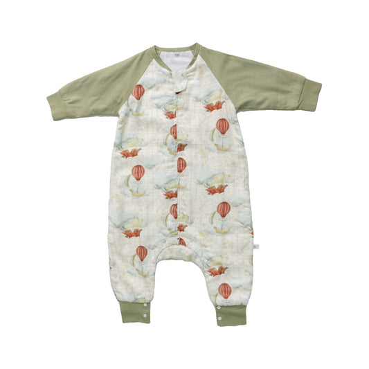 Infant and toddler four- or six-layer bamboo cotton gauze children's sleeping bag, spring and autumn style, anti-kick blanket for older children, all-season baby sleeping bag
