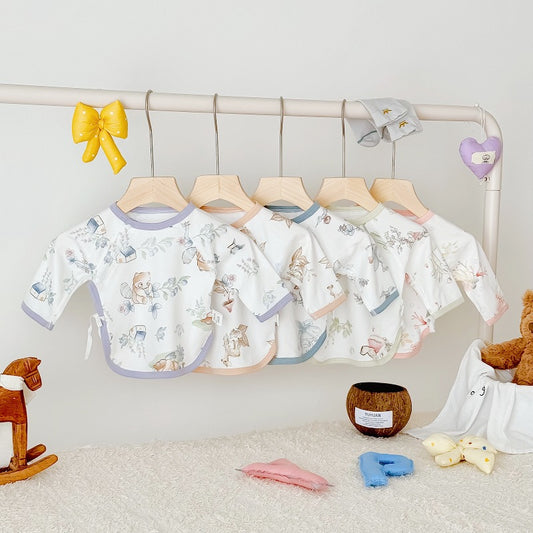 bebeloom.store baby-cotton-kimono-top-newborn-side-tie-shirt-oem-exw