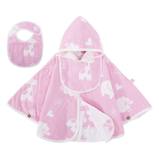 bebeloom.store baby-hooded-cape-muslin-poncho-wholesale